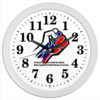 Заказать часы для офиса в Москве. Часы круглые из пластика русский кулак от Маверик - готовые дизайны и нанесение принтов.