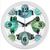 Заказать часы для офиса в Москве. Часы круглые из пластика Яркие листья. Мятный бриз. от Mint Cat - готовые дизайны и нанесение принтов.