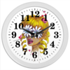 Заказать часы для офиса в Москве. Часы круглые из пластика Без ума от цветов от d_ari.design@mail.ru - готовые дизайны и нанесение принтов.