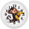 Заказать часы для офиса в Москве. Часы круглые из пластика Часы с веселой обезьянкой от blackberry - готовые дизайны и нанесение принтов.