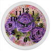 Заказать часы для офиса в Москве. Часы круглые из пластика Сиреневые розы от Aleksa - готовые дизайны и нанесение принтов.