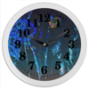 Заказать часы для офиса в Москве. Часы круглые из пластика Светящийся физалис от Anna Lomachenko - готовые дизайны и нанесение принтов.