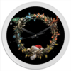 Заказать часы для офиса в Москве. Часы круглые из пластика ТЕС (С новым годом) от GeekFox  - готовые дизайны и нанесение принтов.