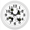 Заказать часы для офиса в Москве. Часы круглые из пластика Кошки 7 от Виктор Гришин - готовые дизайны и нанесение принтов.