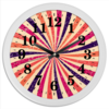 Заказать часы для офиса в Москве. Часы круглые из пластика "Карнавальные" от BeliySlon - готовые дизайны и нанесение принтов.