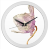 Заказать часы для офиса в Москве. Часы круглые из пластика орхидея высушеная от okonit - готовые дизайны и нанесение принтов.