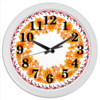 Заказать часы для офиса в Москве. Часы круглые из пластика Русский орнамент 5 от katya13koval - готовые дизайны и нанесение принтов.