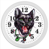 Заказать часы для офиса в Москве. Часы круглые из пластика Пантера от ТМ_Kiseleva_Svetlana - готовые дизайны и нанесение принтов.