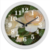 Заказать часы для офиса в Москве. Часы круглые из пластика Кремовая роза. от Eva De Peron.  - готовые дизайны и нанесение принтов.