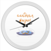 Заказать часы для офиса в Москве. Часы круглые из пластика Сладкая жизнь! Пончики от antoninayakhina  - готовые дизайны и нанесение принтов.