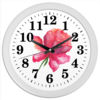 Заказать часы для офиса в Москве. Часы круглые из пластика Пышный пион от Елена Клюенкова - готовые дизайны и нанесение принтов.