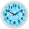 Заказать часы для офиса в Москве. Часы круглые из пластика Голубой лабиринт от Evgenia Bandagnomych - готовые дизайны и нанесение принтов.