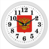 Заказать часы для офиса в Москве. Часы круглые из пластика Герб России от Виктор Гришин - готовые дизайны и нанесение принтов.