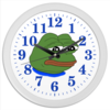 Заказать часы для офиса в Москве. Часы круглые из пластика Pepe Frog от Jimmy Flash - готовые дизайны и нанесение принтов.