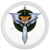 Заказать часы для офиса в Москве. Часы круглые из пластика Dark Angels от GeekFox  - готовые дизайны и нанесение принтов.