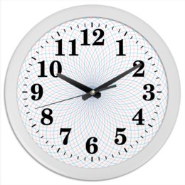 Заказать часы для офиса в Москве. Часы круглые из пластика Гильош от Soluvel  - готовые дизайны и нанесение принтов.