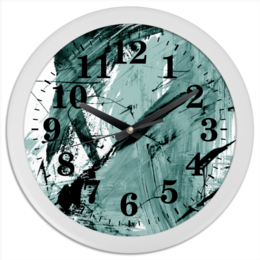 Заказать часы для офиса в Москве. Часы круглые из пластика волна от AlinaLeto - готовые дизайны и нанесение принтов.