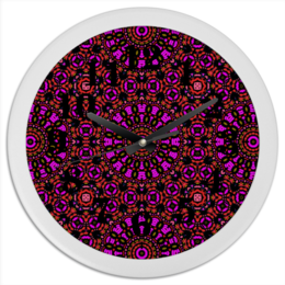 Заказать часы для офиса в Москве. Часы круглые из пластика purple от Vadim Koval - готовые дизайны и нанесение принтов.