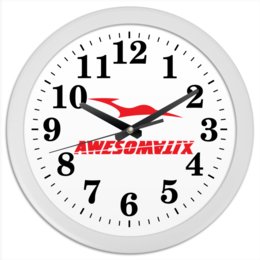 Заказать часы для офиса в Москве. Часы круглые из пластика Awesomatix от Максим Лаверычев - готовые дизайны и нанесение принтов.