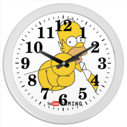Заказать часы для офиса в Москве. Часы круглые из пластика OFFICIAL WALL CLOCKS CHANNEL THEDENONLINE CHANNEL от TheDenOnline Channel - готовые дизайны и нанесение принтов.