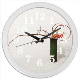 Заказать часы для офиса в Москве. Часы круглые из пластика Икебана / Ikebana от Ikebana - готовые дизайны и нанесение принтов.