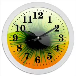 Заказать часы для офиса в Москве. Часы круглые из пластика Морской еж. от Alexey Evsyunin - готовые дизайны и нанесение принтов.