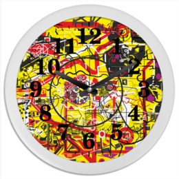 Заказать часы для офиса в Москве. Часы круглые из пластика Паутинка от Vadim Koval - готовые дизайны и нанесение принтов.