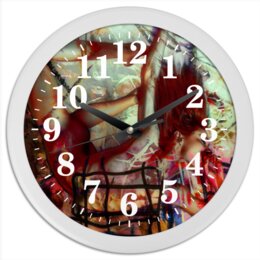 Заказать часы для офиса в Москве. Часы круглые из пластика Эмоциональная Бездна от Дана Столыпина - готовые дизайны и нанесение принтов.