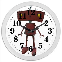 Заказать часы для офиса в Москве. Часы круглые из пластика Bad Robot от Дана Столыпина - готовые дизайны и нанесение принтов.