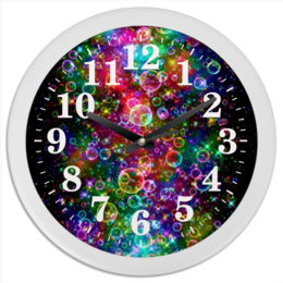 Заказать часы для офиса в Москве. Часы круглые из пластика Психоделика от Виктор Гришин - готовые дизайны и нанесение принтов.