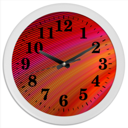 Заказать часы для офиса в Москве. Часы круглые из пластика Радуга от BeliySlon - готовые дизайны и нанесение принтов.