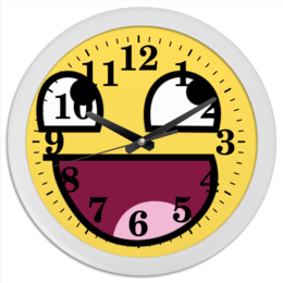 Заказать часы для офиса в Москве. Часы круглые из пластика AWESOME от Nalivaev - готовые дизайны и нанесение принтов.