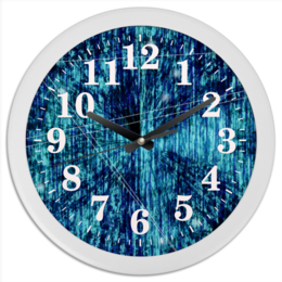 Заказать часы для офиса в Москве. Часы круглые из пластика Футуристическая психоделика от Anna Lomachenko - готовые дизайны и нанесение принтов.