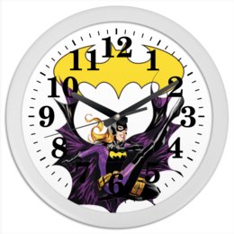 Заказать часы для офиса в Москве. Часы круглые из пластика Бэтгёрл 02 от 1686430@mail.ru - готовые дизайны и нанесение принтов.