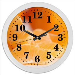 Заказать часы для офиса в Москве. Часы круглые из пластика апельсинки от annet0897 - готовые дизайны и нанесение принтов.