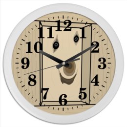 Заказать часы для офиса в Москве. Часы круглые из пластика Дратути от Memepedia - готовые дизайны и нанесение принтов.