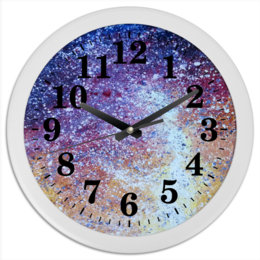 Заказать часы для офиса в Москве. Часы круглые из пластика Пояс Ориона от Люся Чарская - готовые дизайны и нанесение принтов.