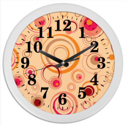 Заказать часы для офиса в Москве. Часы круглые из пластика Абстрактные от BeliySlon - готовые дизайны и нанесение принтов.