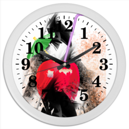 Заказать часы для офиса в Москве. Часы круглые из пластика Яблочный микс от Stil na yarkosti - готовые дизайны и нанесение принтов.