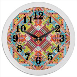 Заказать часы для офиса в Москве. Часы круглые из пластика  с абстрактным рисунком от Vadim Koval - готовые дизайны и нанесение принтов.
