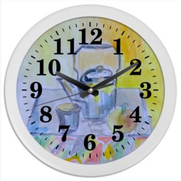 Заказать часы для офиса в Москве. Часы круглые из пластика На кухне от mrs-snit@yandex.ru - готовые дизайны и нанесение принтов.