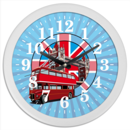 Заказать часы для офиса в Москве. Часы круглые из пластика London от balden - готовые дизайны и нанесение принтов.