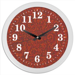 Заказать часы для офиса в Москве. Часы круглые из пластика Бархатный от Vadim Koval - готовые дизайны и нанесение принтов.