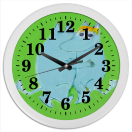 Заказать часы для офиса в Москве. Часы круглые из пластика Любовь и нежность от mrs-snit@yandex.ru - готовые дизайны и нанесение принтов.