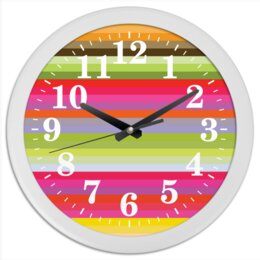 Заказать часы для офиса в Москве. Часы круглые из пластика Флюид от Vadim Koval - готовые дизайны и нанесение принтов.