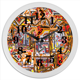 Заказать часы для офиса в Москве. Часы круглые из пластика zzzeert от Vadim Koval - готовые дизайны и нанесение принтов.