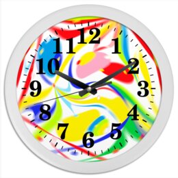 Заказать часы для офиса в Москве. Часы круглые из пластика фантазия от evragka  - готовые дизайны и нанесение принтов.