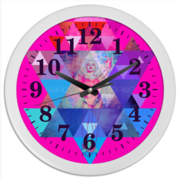 Заказать часы для офиса в Москве. Часы круглые из пластика "HIPSTA SWAG" collection: Marilyn Monroe от Octopuslabel - готовые дизайны и нанесение принтов.