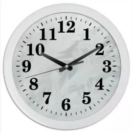 Заказать часы для офиса в Москве. Часы круглые из пластика Зимний узор  от Anstey  - готовые дизайны и нанесение принтов.