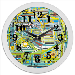 Заказать часы для офиса в Москве. Часы круглые из пластика Березка от Vadim Koval - готовые дизайны и нанесение принтов.